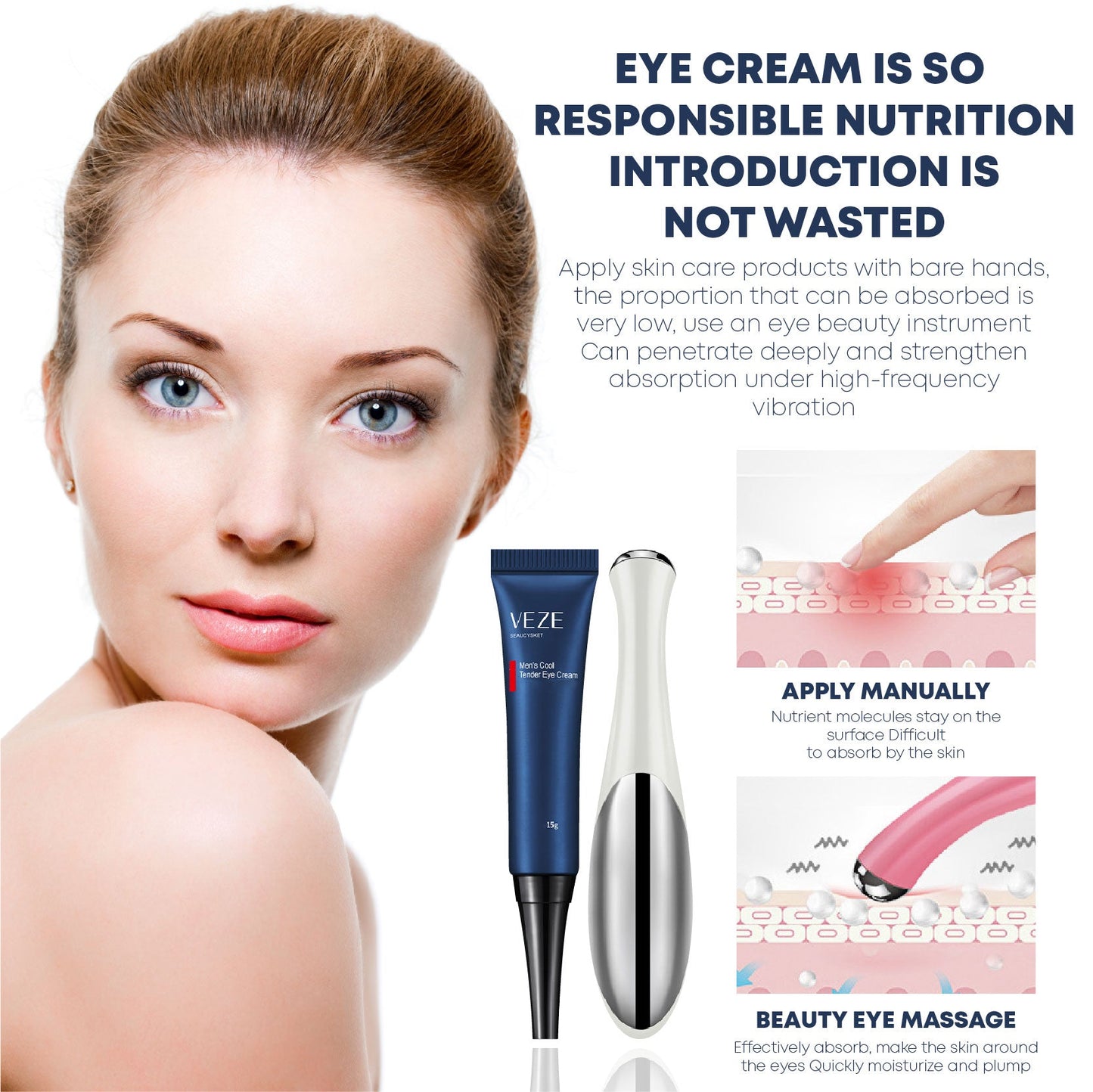 IONICMax CollagenVibration EyeMassage Pen