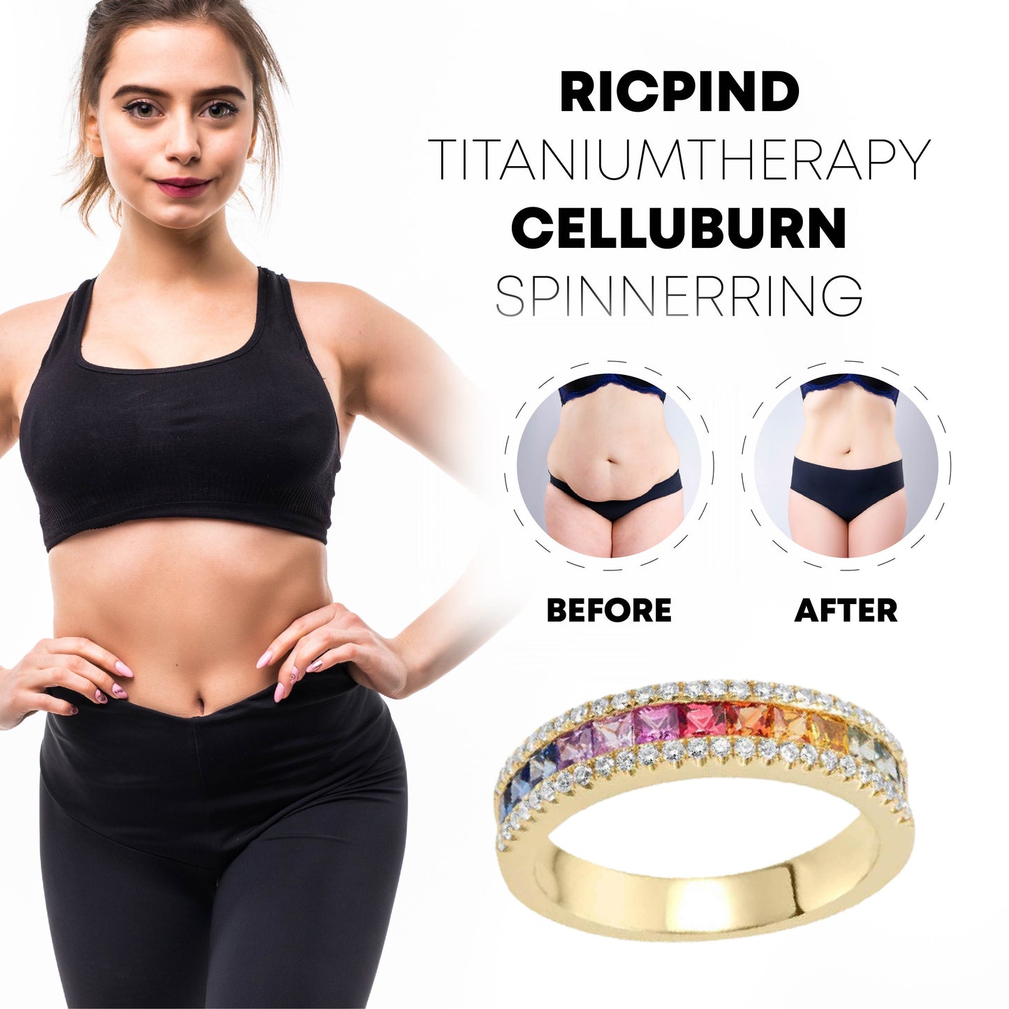Ricpind TitaniumTherapy CelluBurn SpinnerRing