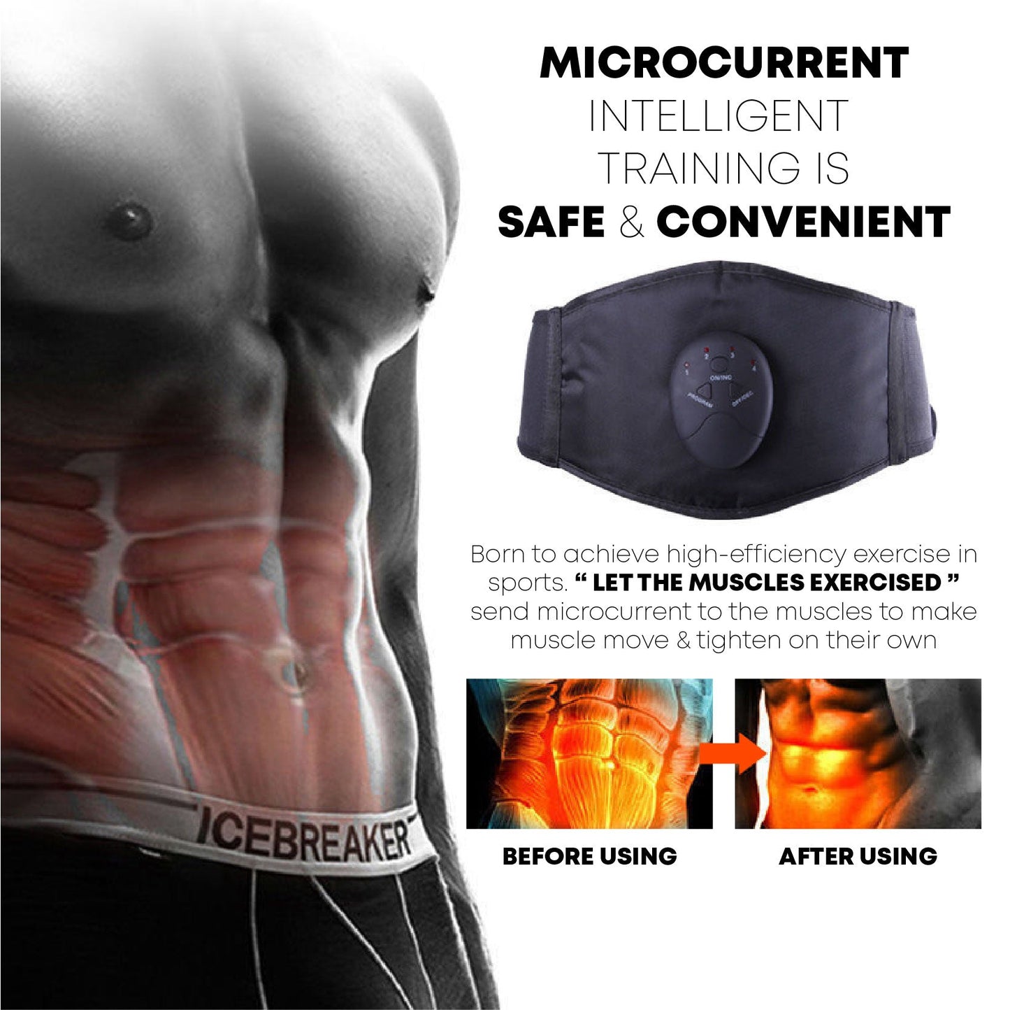 SIXPAD MicrocurrentAbs RebootCore ToningBelt
