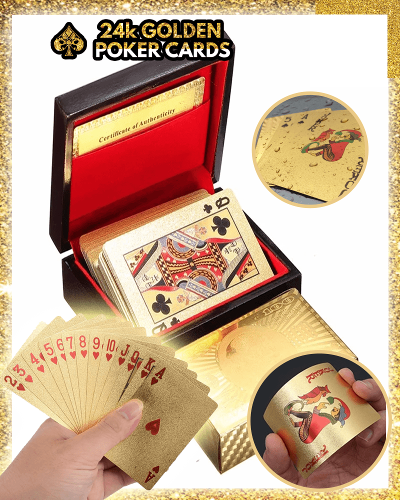 24K Golden Poker Cards