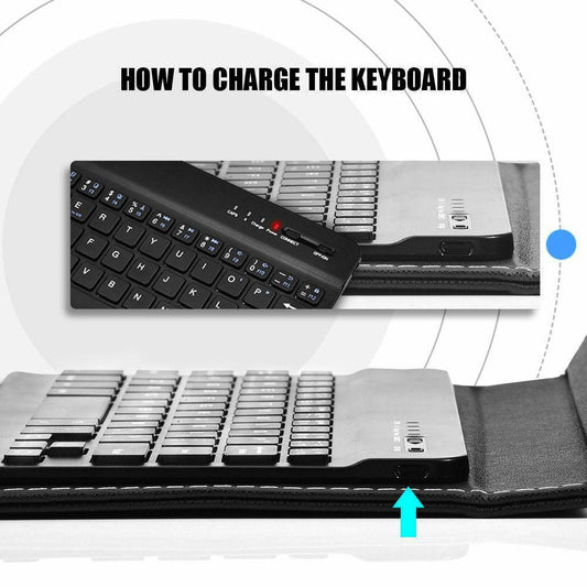 2in1 Keyboard and Leather Phone Case