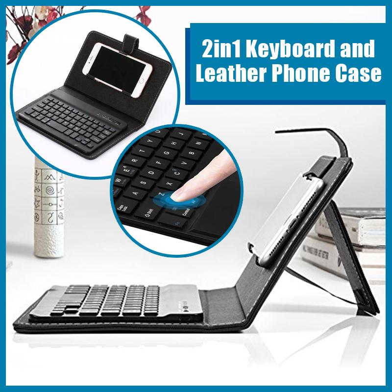 2in1 Keyboard and Leather Phone Case