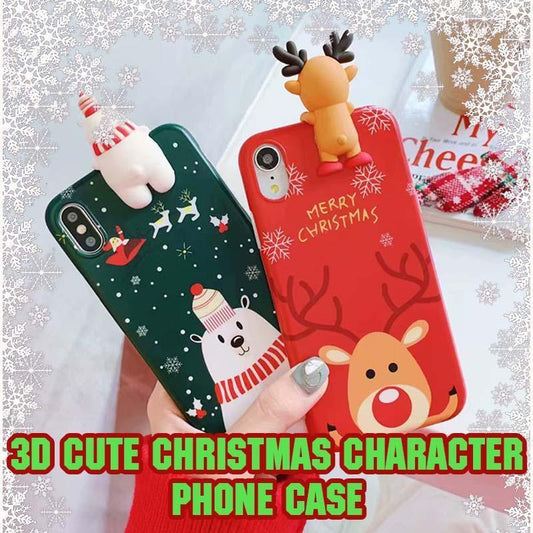 3D Cute Christmas Character Phone Case