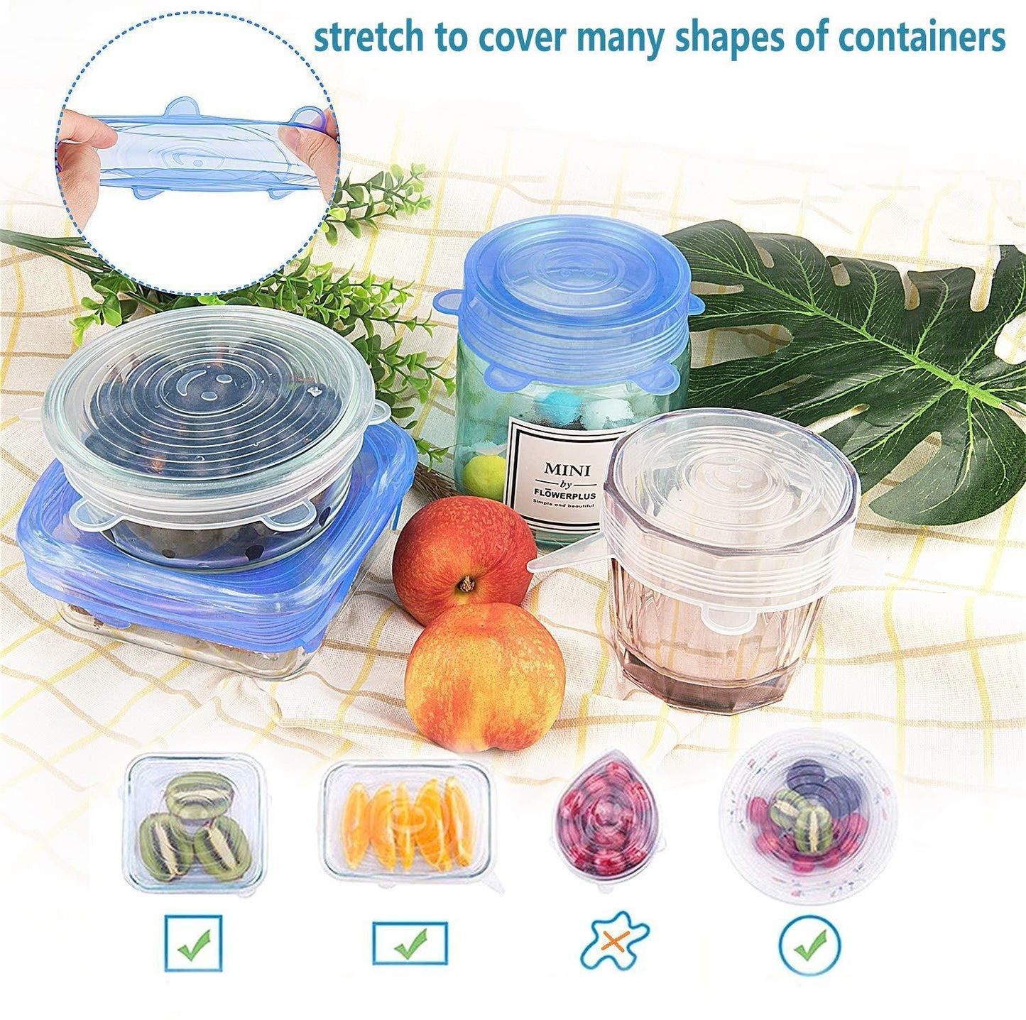 Stretchable Silicone Lid-6pcs/set