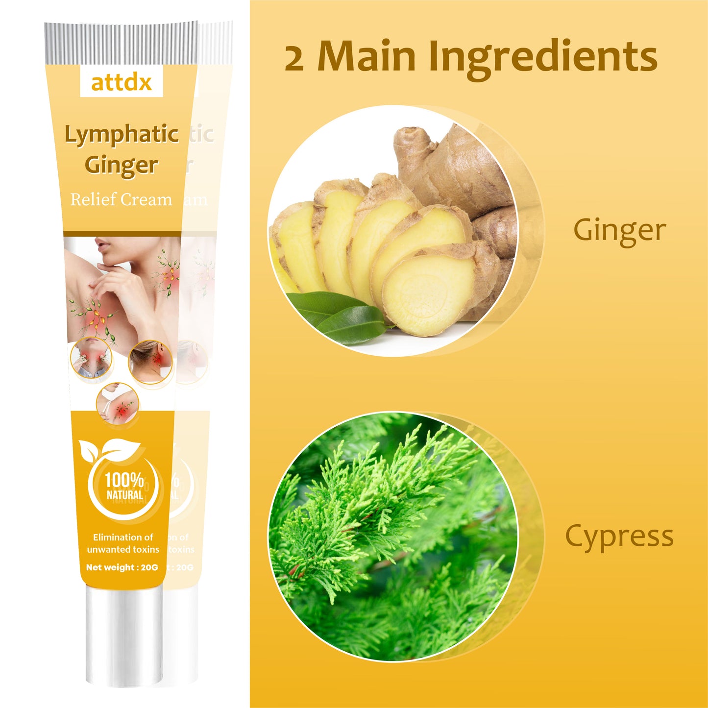 ATTDX Lymphatic Ginger ReliefCream