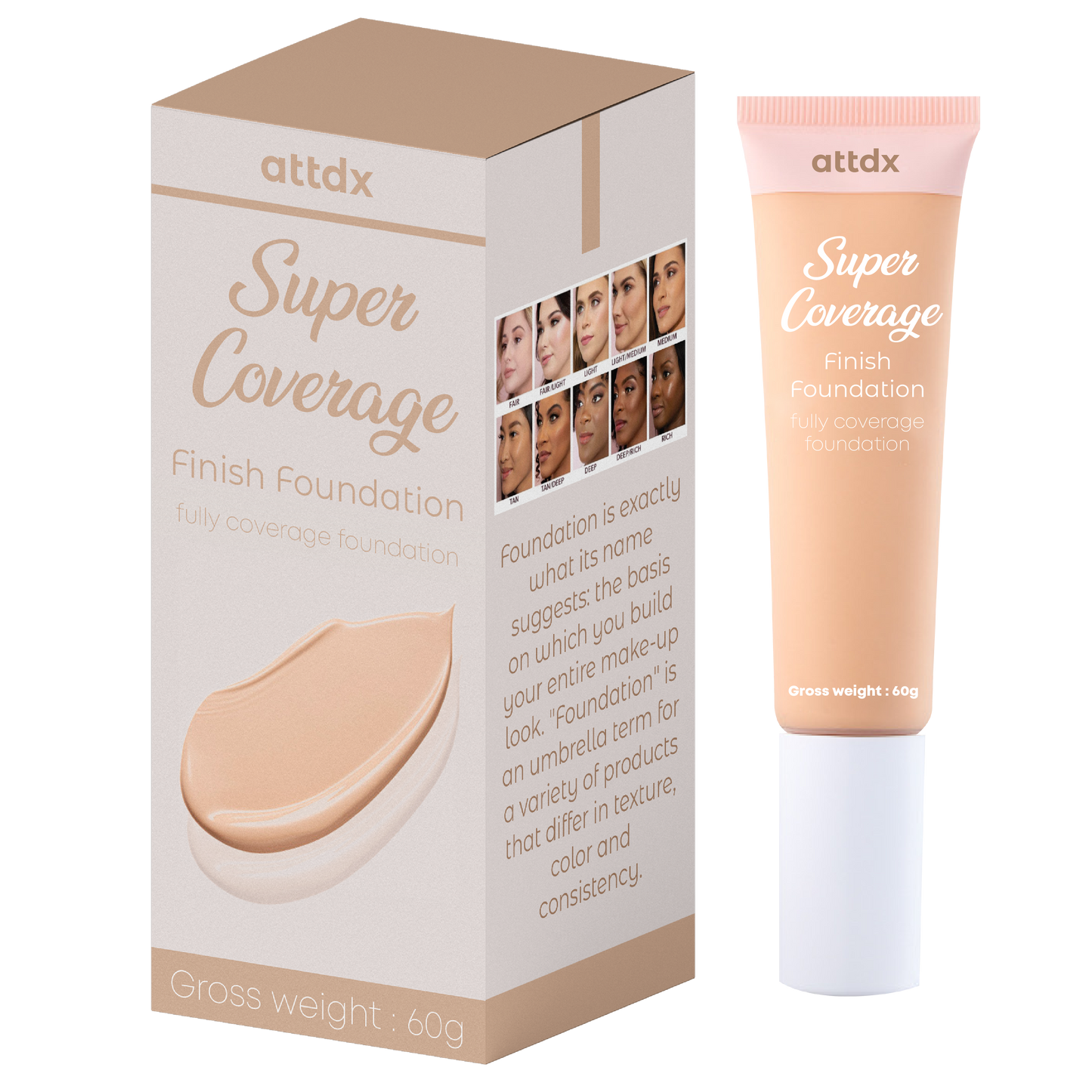 ATTDX Super Coverage Finish Foundation