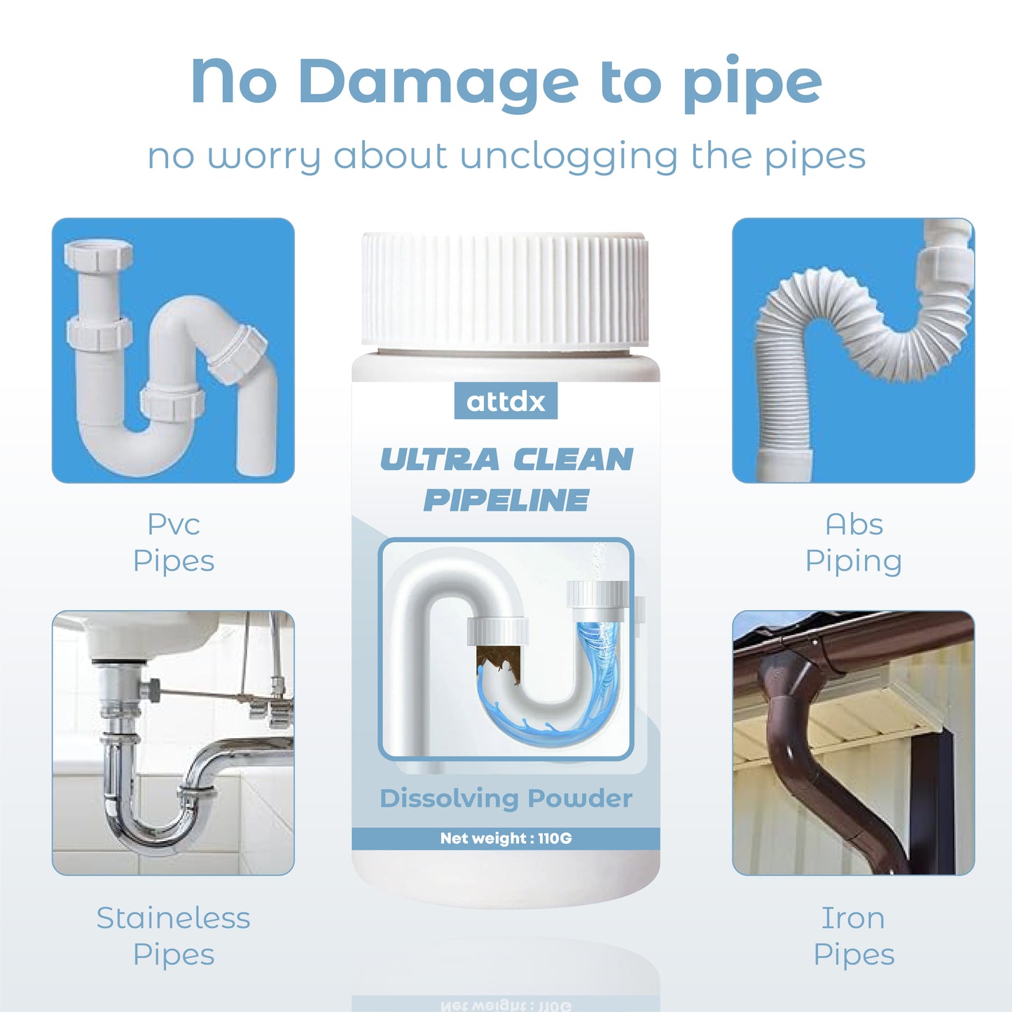 ATTDX UltraClean Pipeline Dissolving Powder