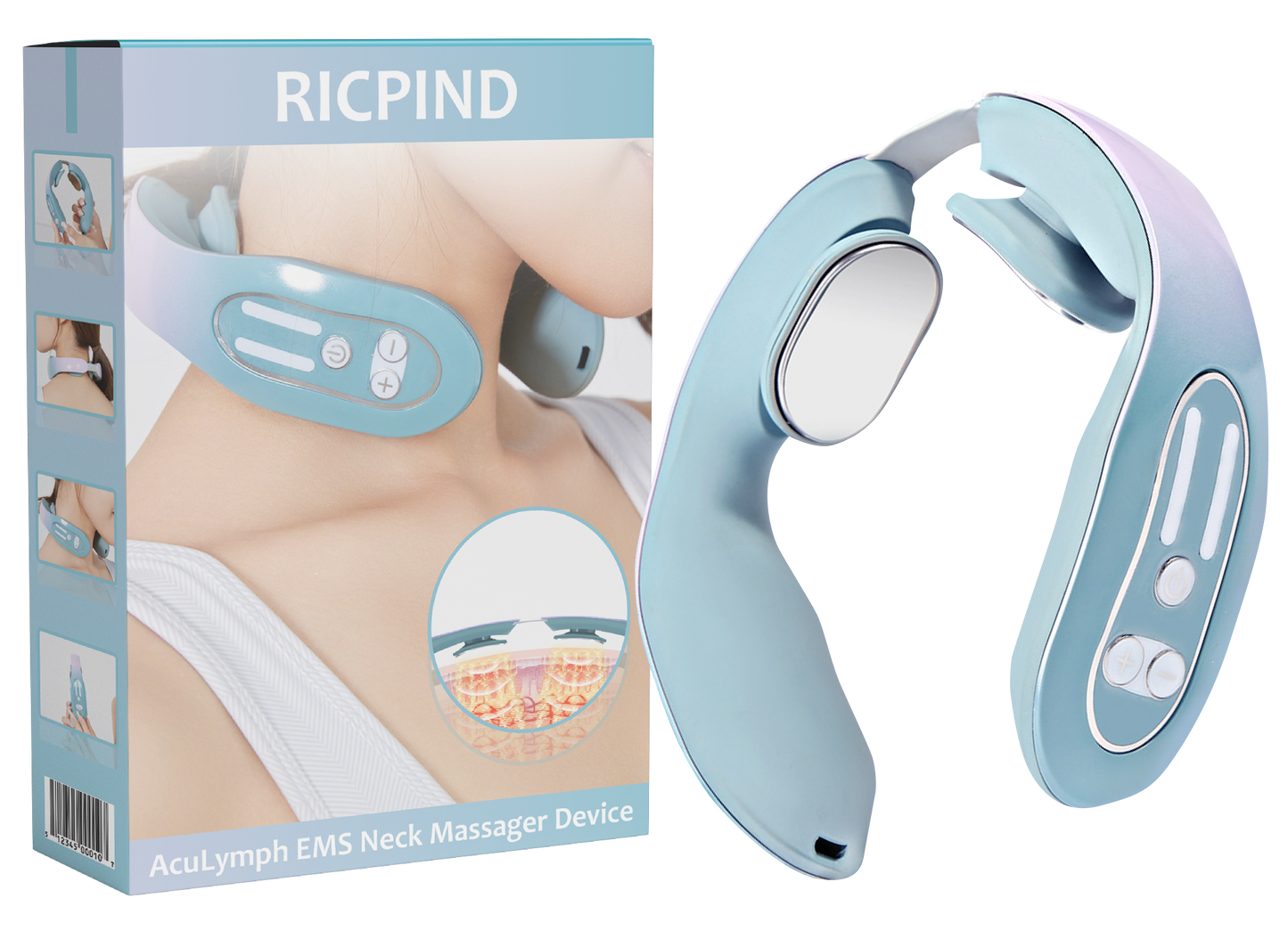 RICPIND AcuLymph EMS Neck Massager Device