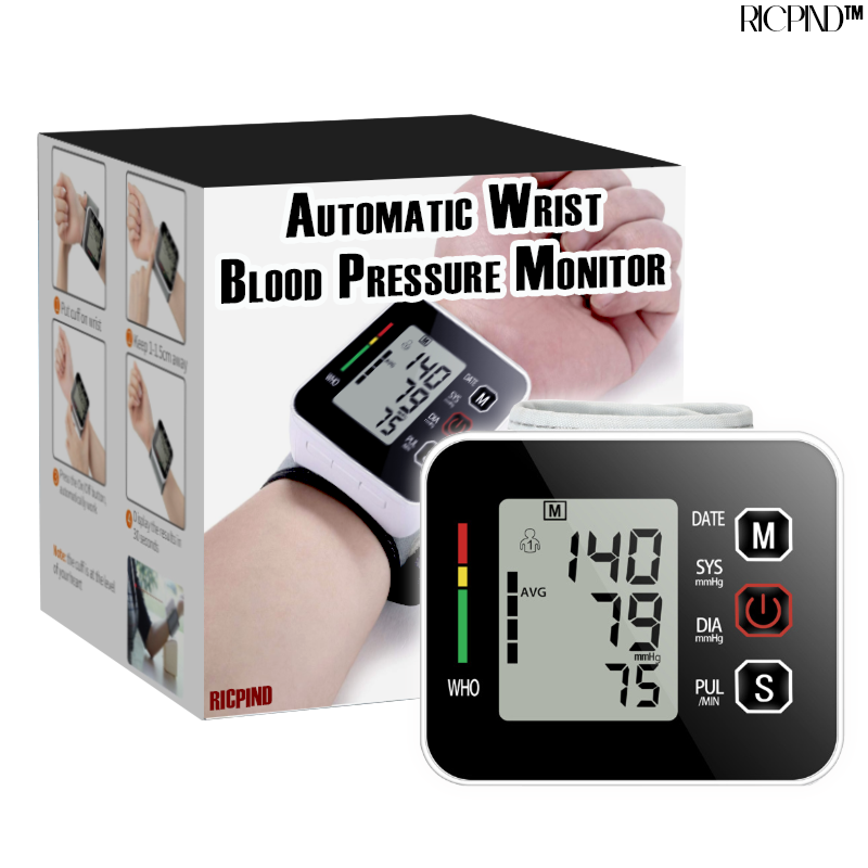 RICPIND Automatic Wrist Blood Pressure Monitor