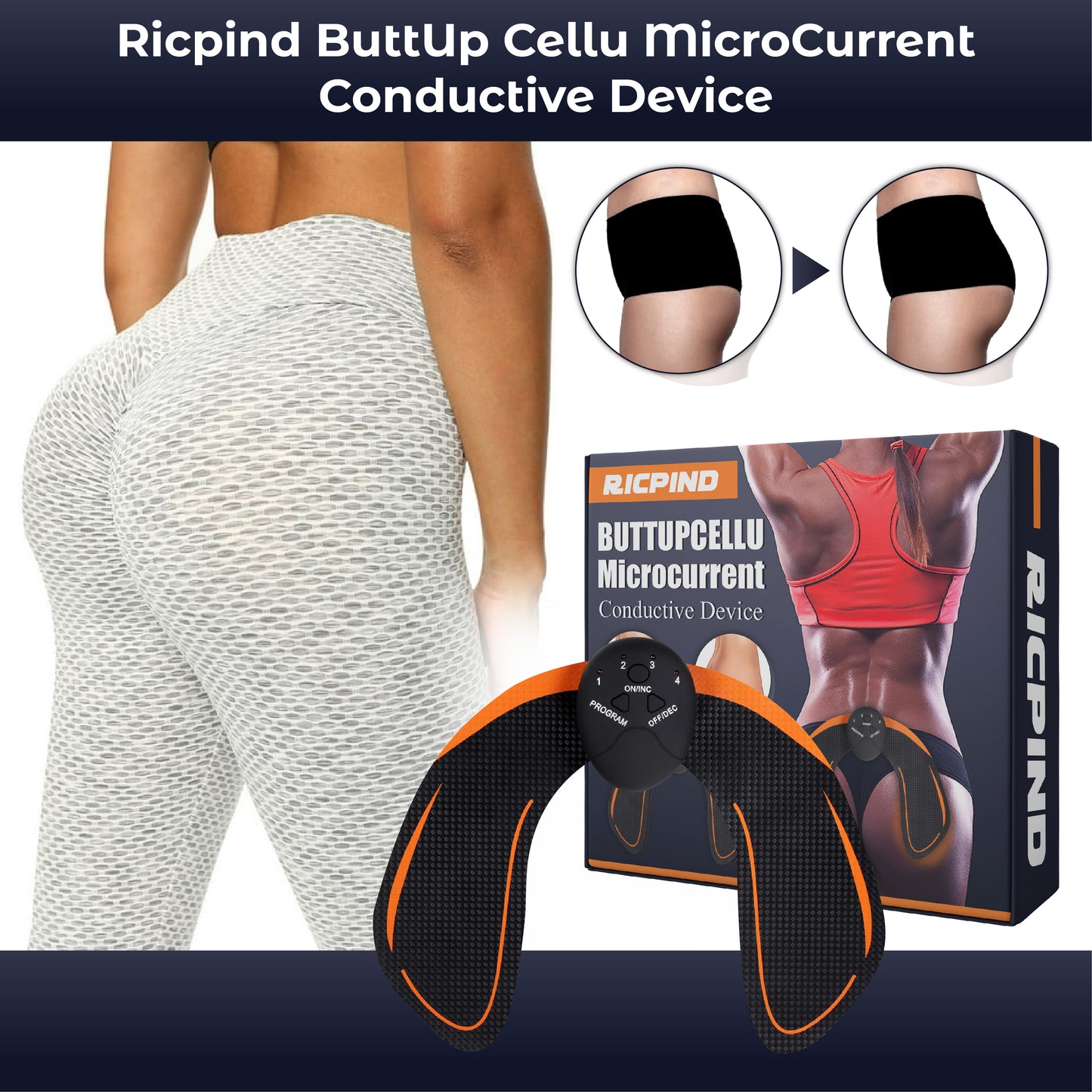 RICPIND ButtUp Cellu MicroCurrent Conductive Device