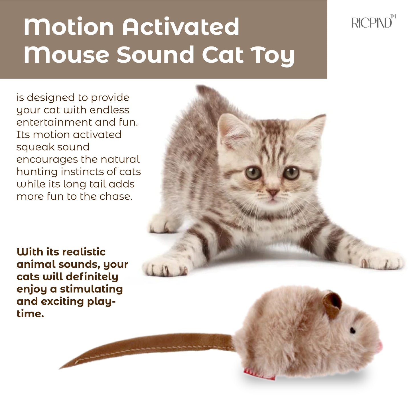 RICPIND Interactive Smart Mouse Toy
