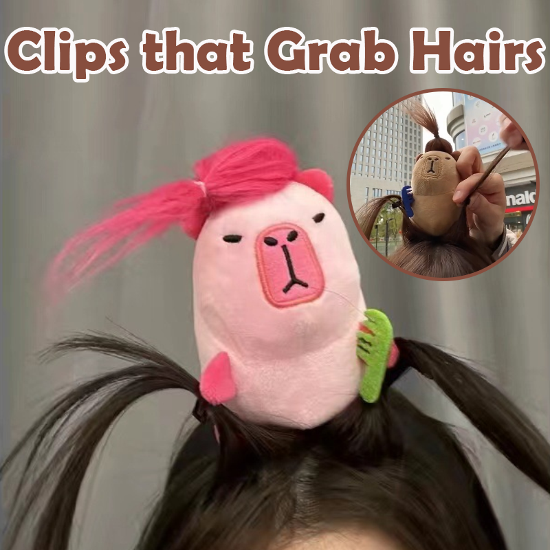 RICPIND 2 Funny HairGrab Capybara Hairband