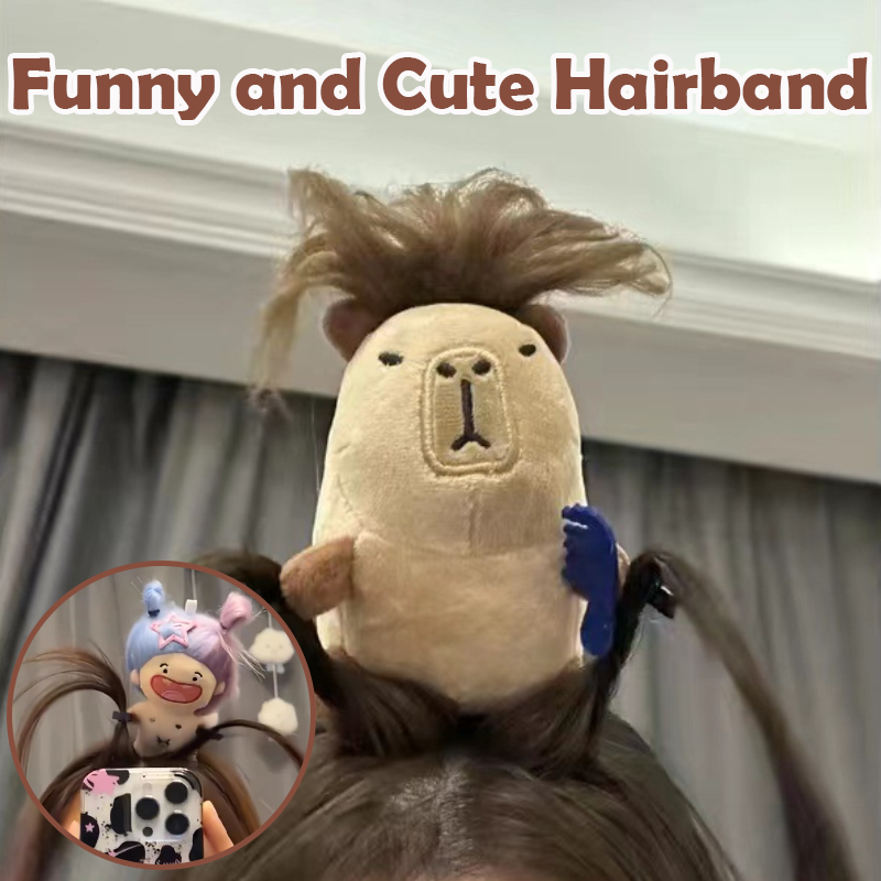 RICPIND Funny HairGrab Capybara Hairband