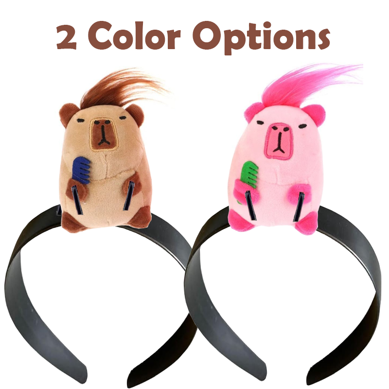 RICPIND 2 Funny HairGrab Capybara Hairband