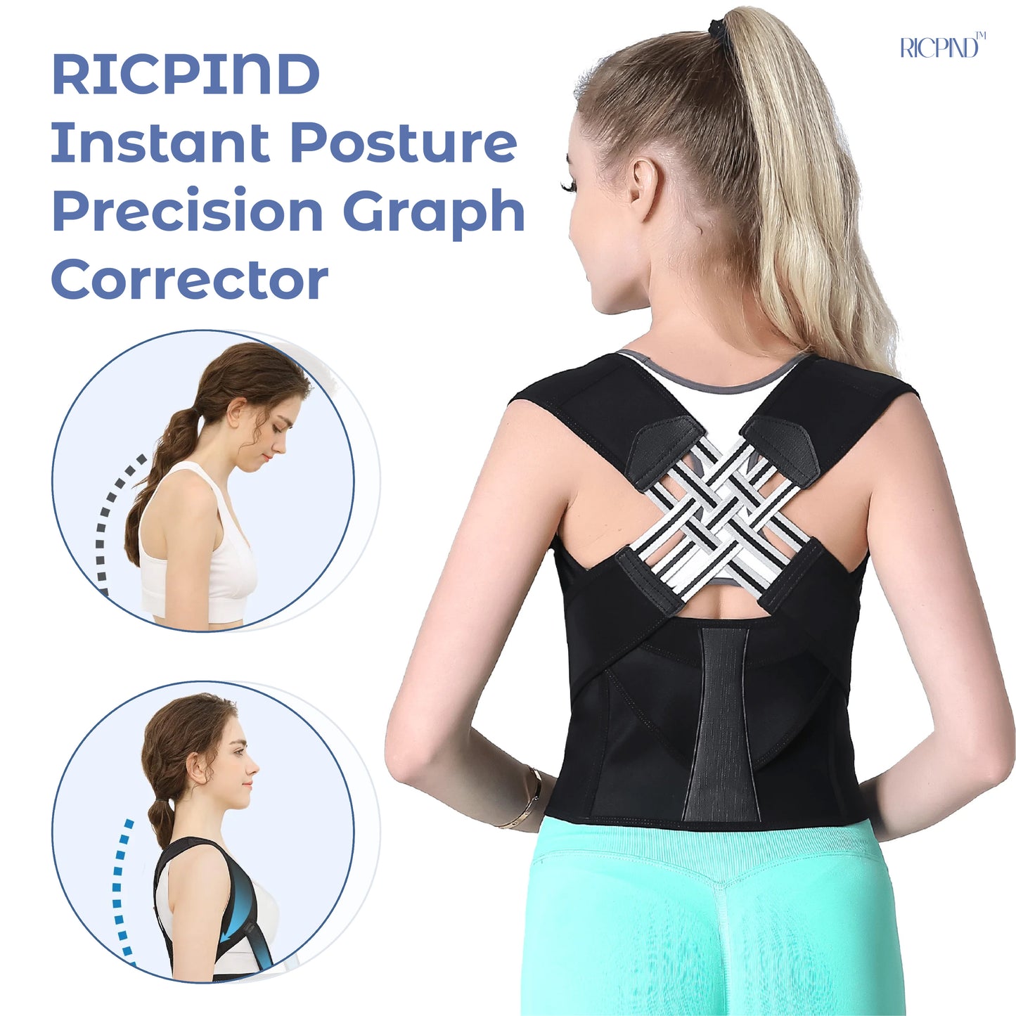 RICPIND Instant Posture Precision Graph Corrector