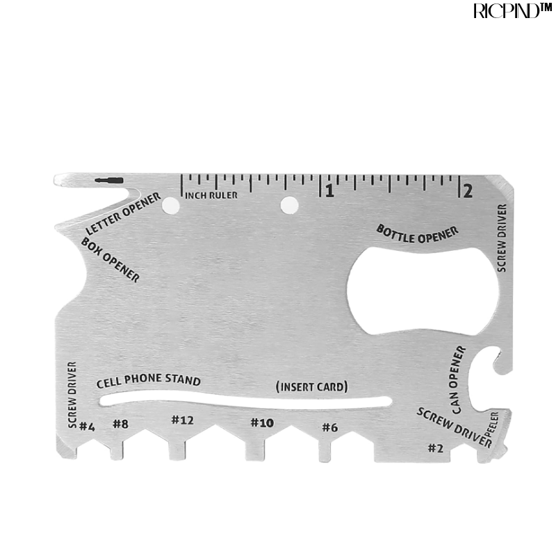 RICPIND Multipurpose 18 in 1 Survival Pocket Card Tool