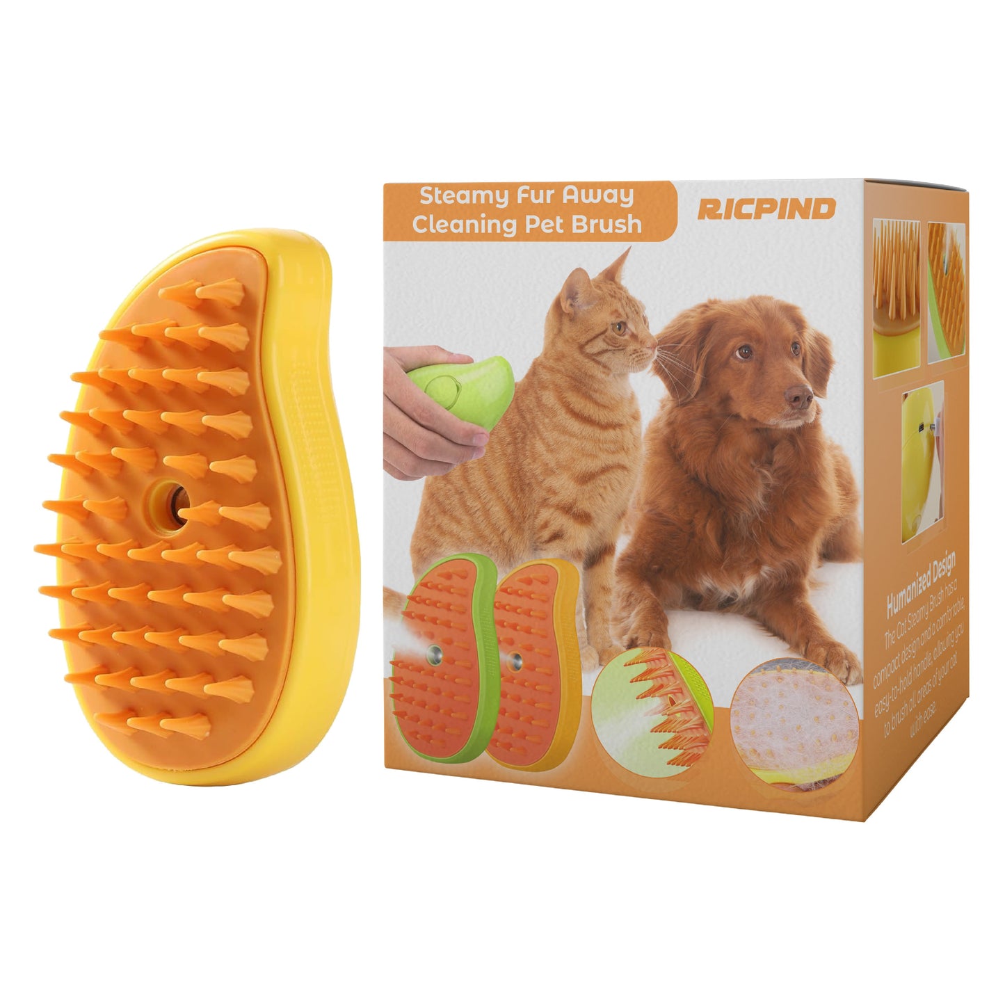 RICPIND Cold Steamy Dry Cleaning Spray Pet Brush