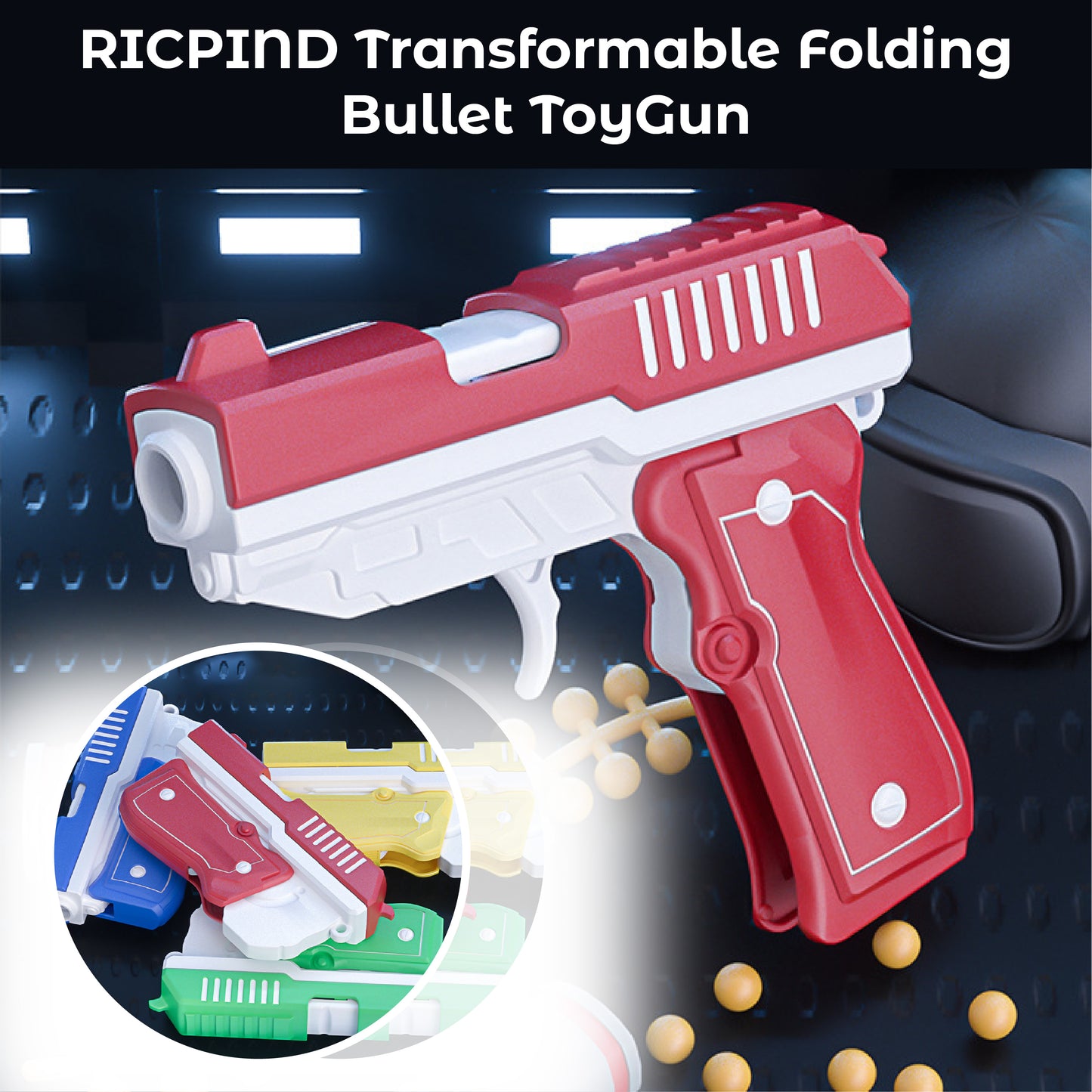 RICPIND Transformable Folding Bullet ToyGun