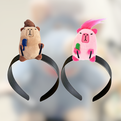 RICPIND 2 Funny HairGrab Capybara Hairband