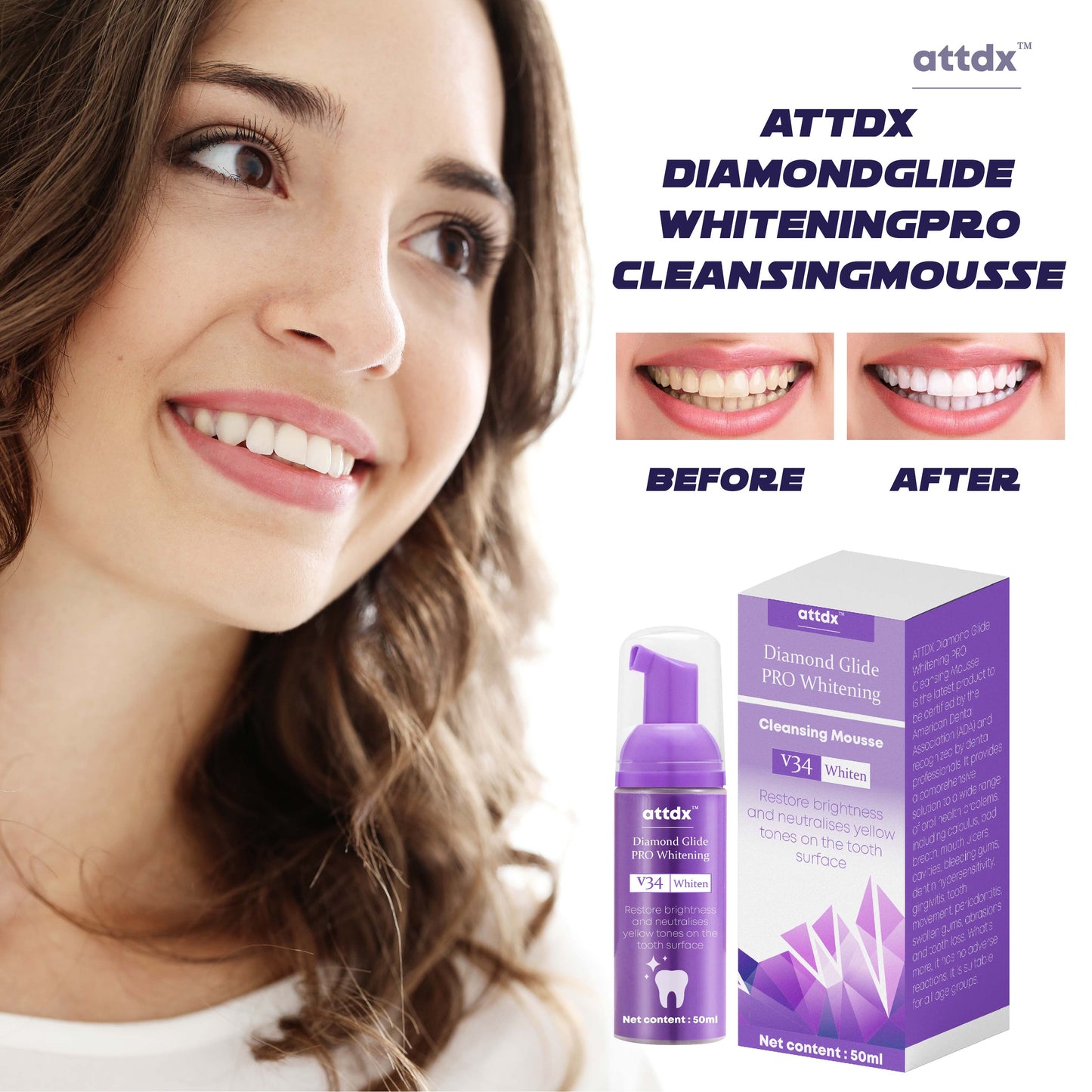 ATTDX DiamondGlide WhiteningPRO CleansingMousse