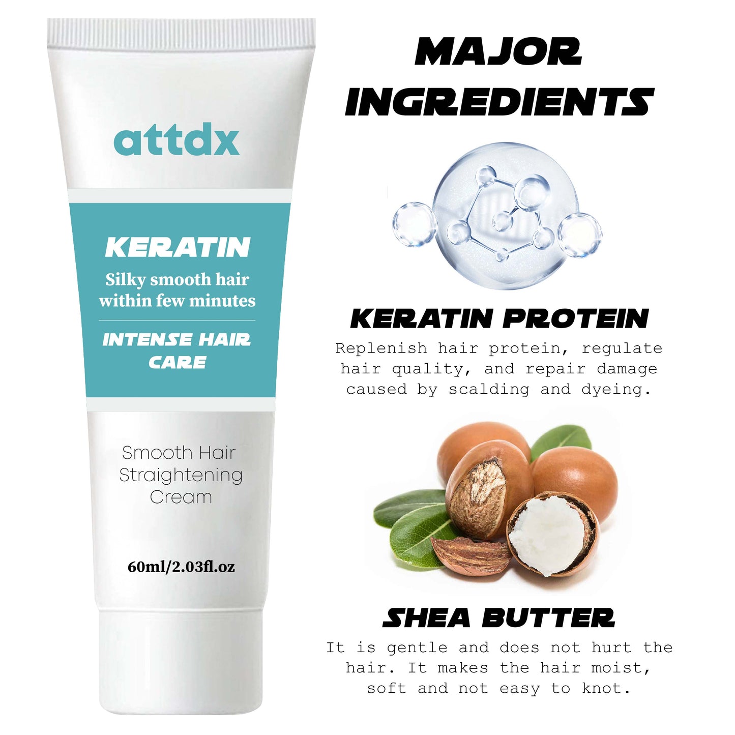ATTDX Keratin Smooth Hair Straightening Cream