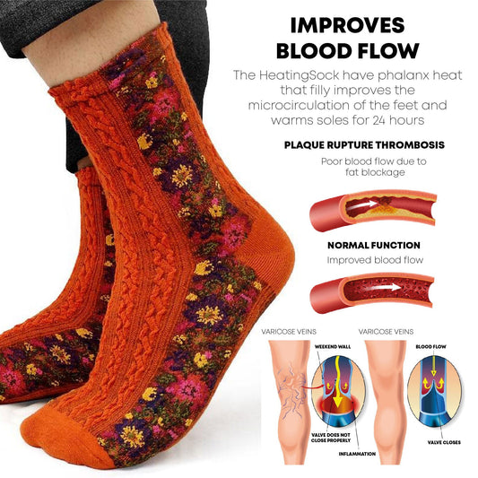 IONFit HeatingDetoxify Floral Socks