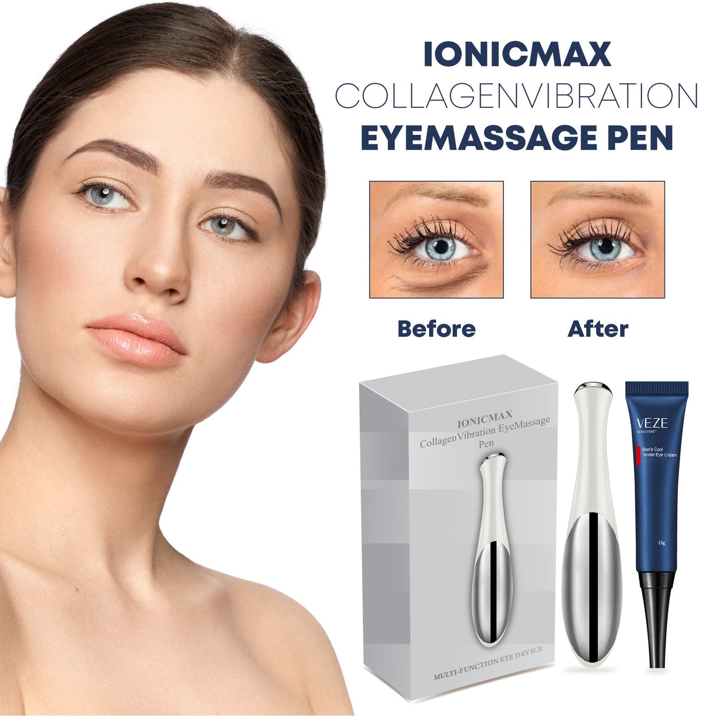 IONICMax CollagenVibration EyeMassage Pen