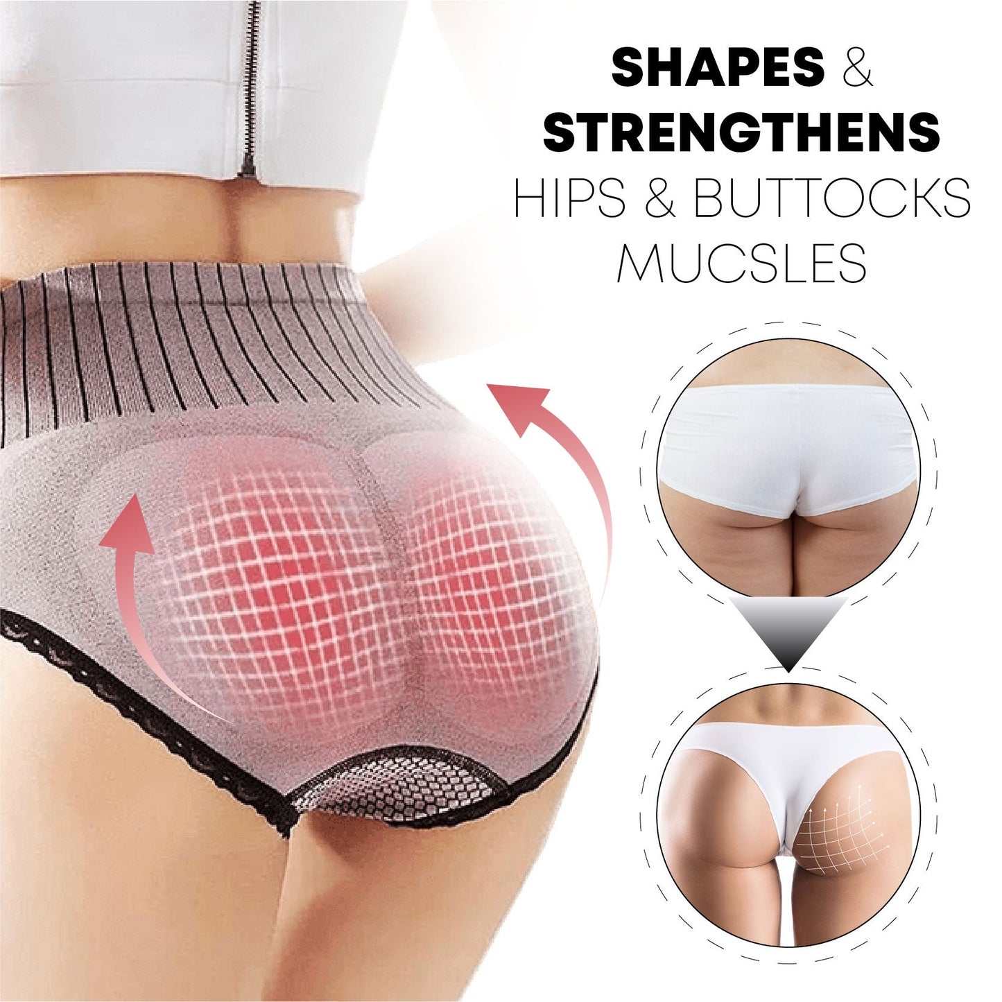 Lace Graphene Fiber Compression HighWaist Briefs