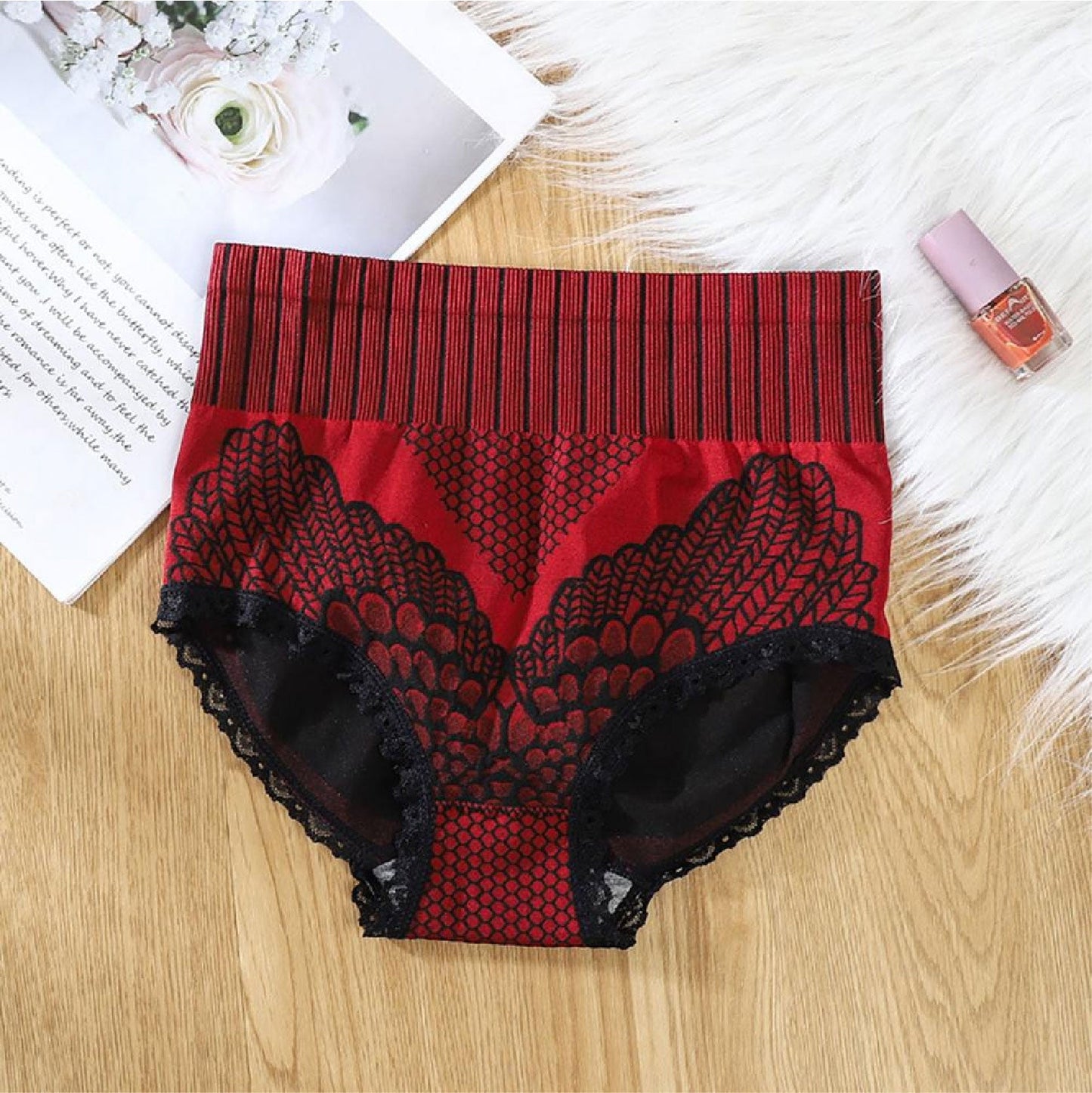 Lace Graphene Fiber Compression HighWaist Briefs