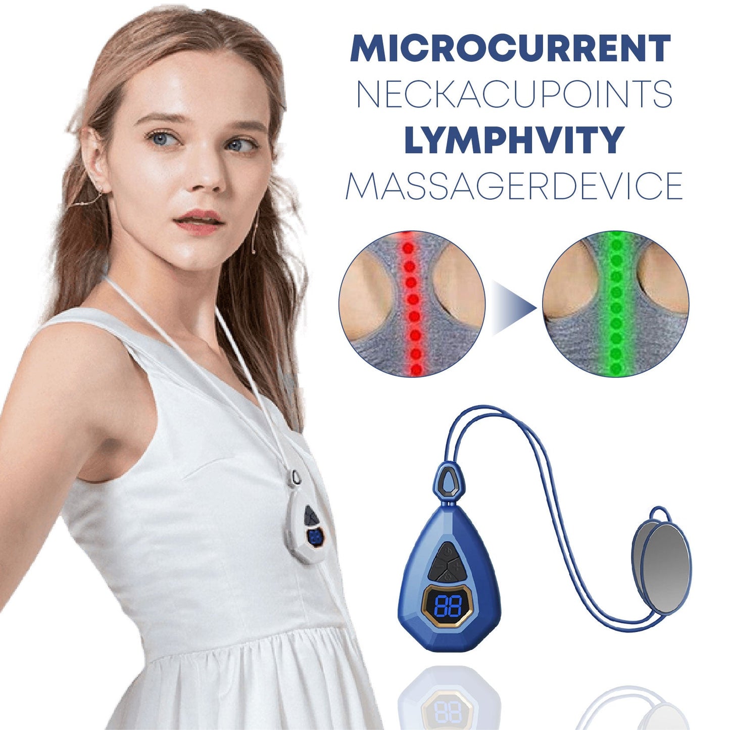 Microcurrent NeckAcupoints Lymphvity MassagerDevice