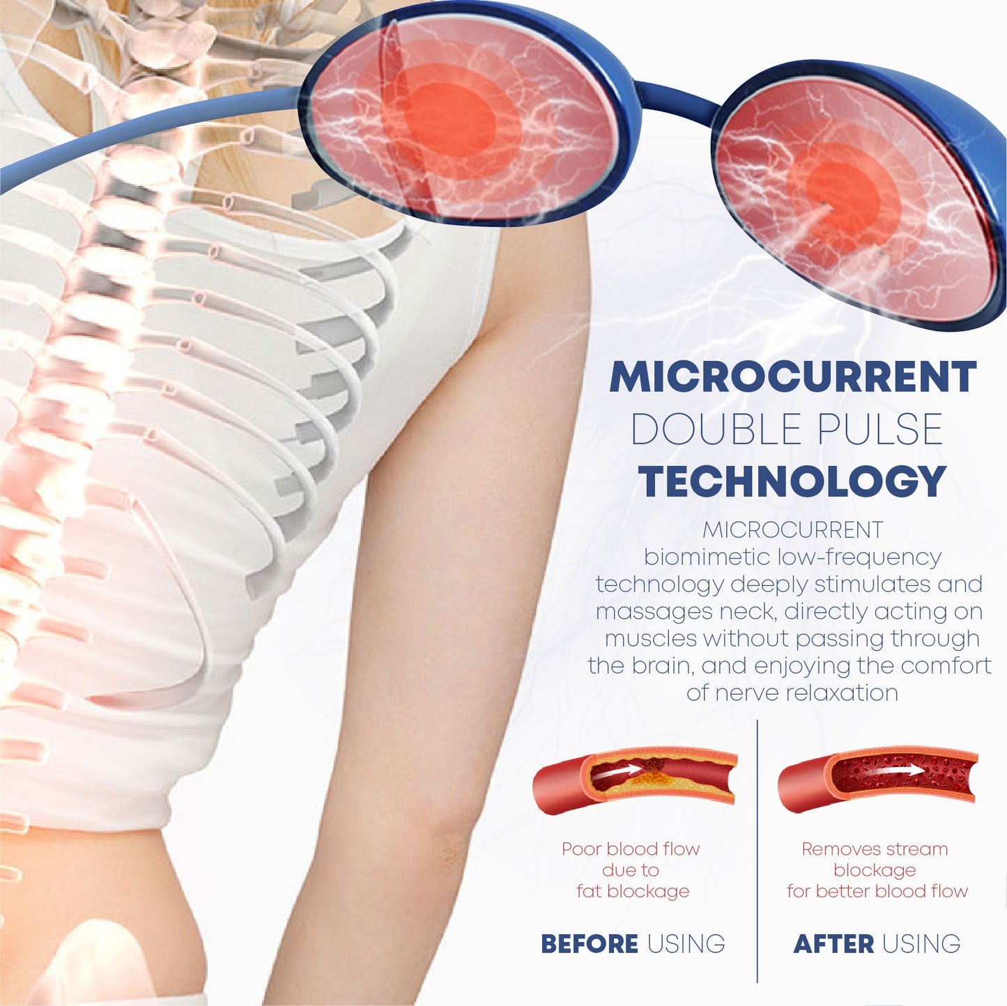 Microcurrent NeckAcupoints Lymphvity MassagerDevice