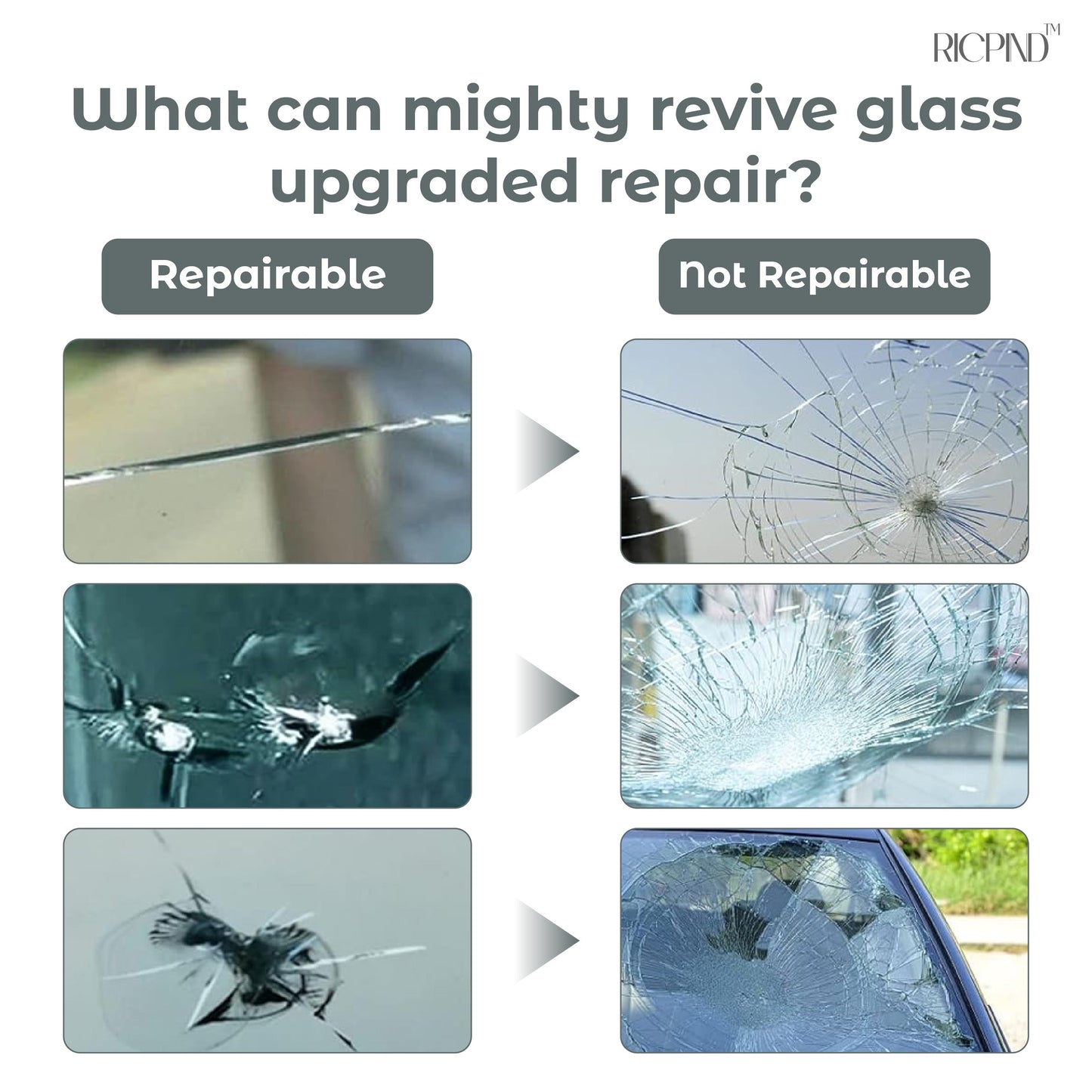 RICPIND Mighty Glass Revive Windshield Repair Kit