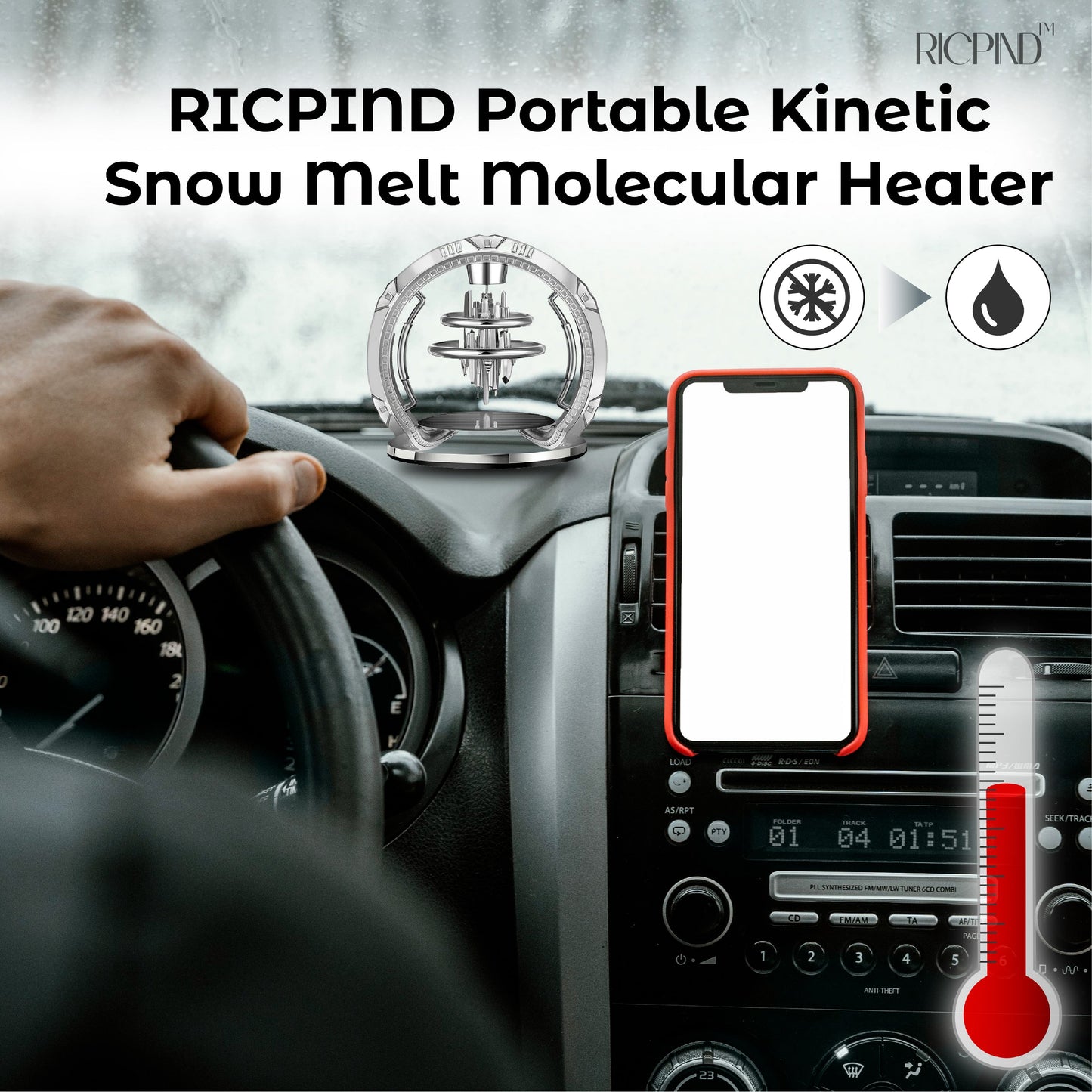 RICPIND Portable Kinetic Snow Melt Molecular Heater