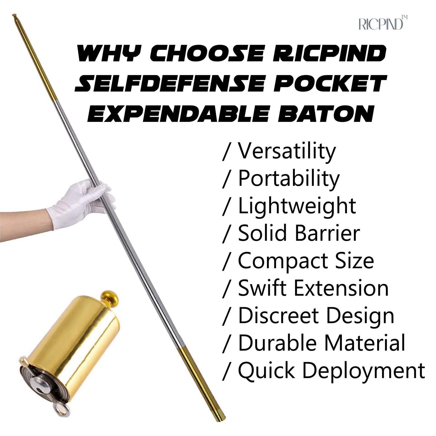 RICPIND SelfDefense Pocket Expendable Baton