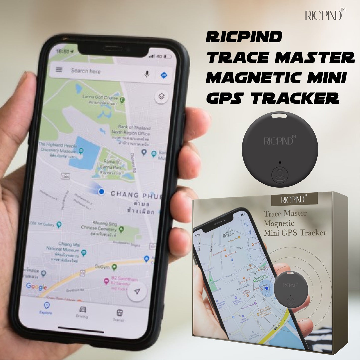 RICPIND Trace Master Magnetic Mini GPS Tracker