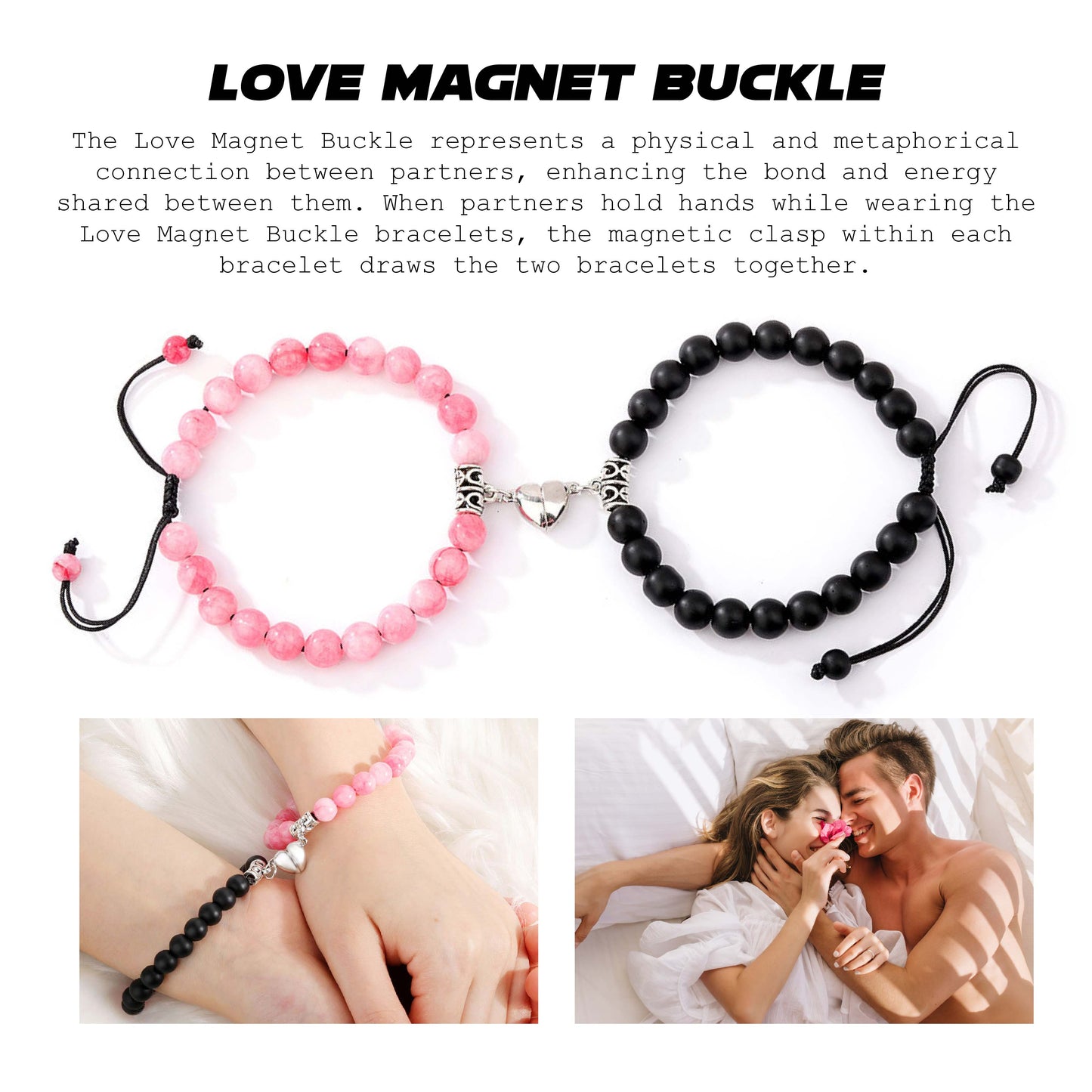 Ricpind LoveLink Harmony Magnetic Connection Bracelets for Couples