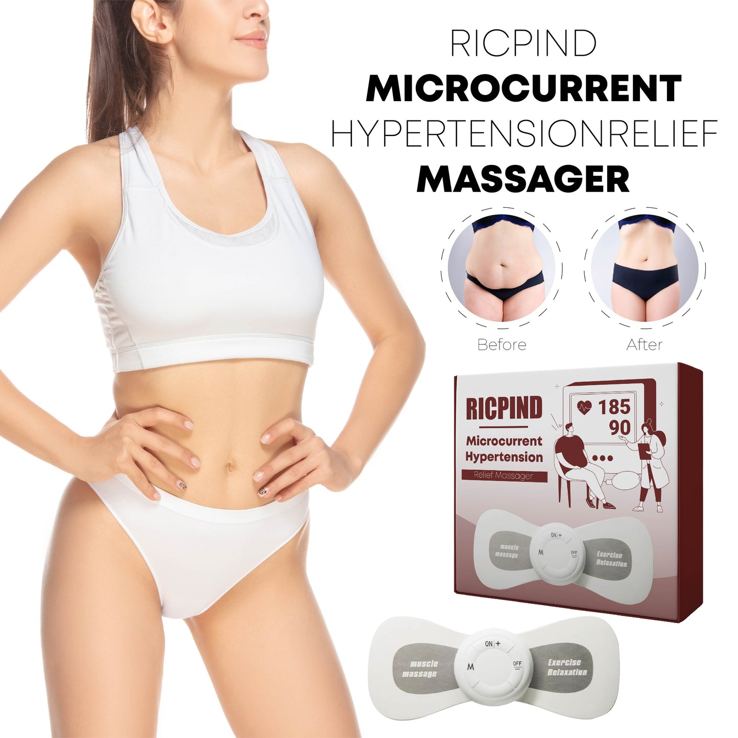 Ricpind Microcurrent HypertensionRelief Massager