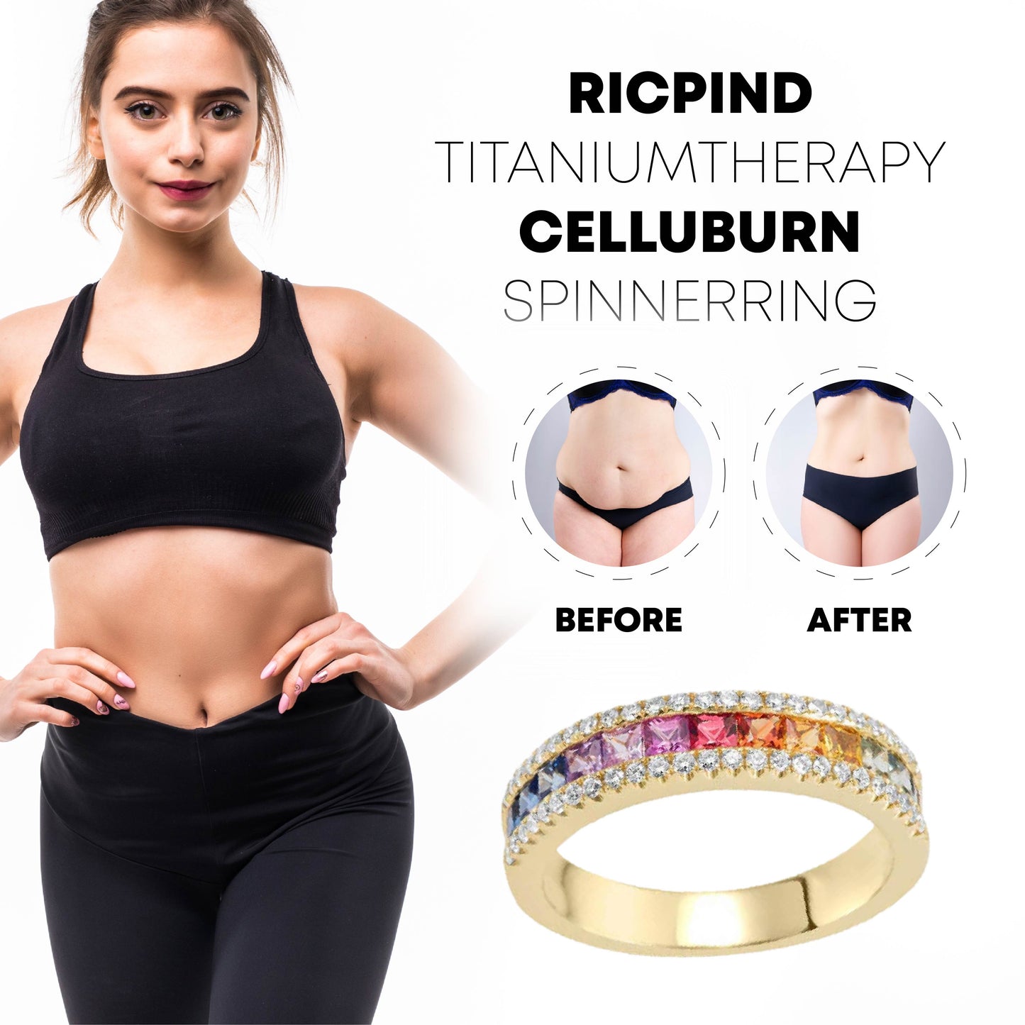 Ricpind TitaniumTherapy CelluBurn SpinnerRing