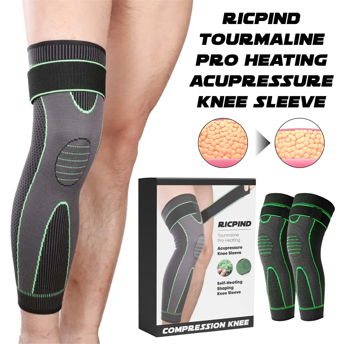 Ricpind TourmalinePro HeatingAcupressure Knee Sleeve