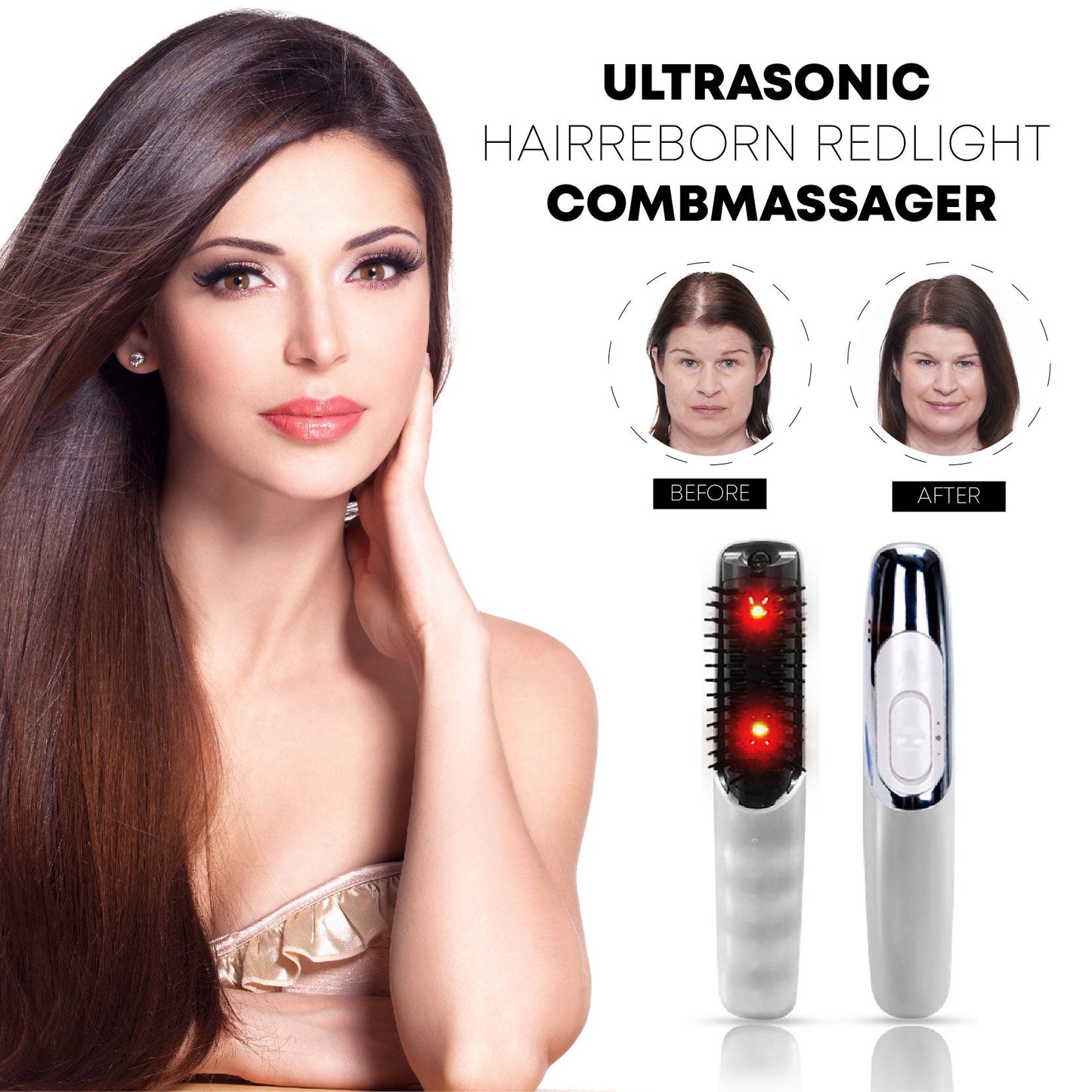 Ultrasonic HairReborn RedLight CombMassager